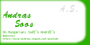 andras soos business card